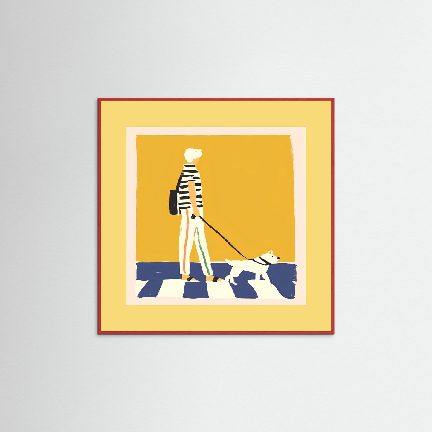 Walking siberian husky 