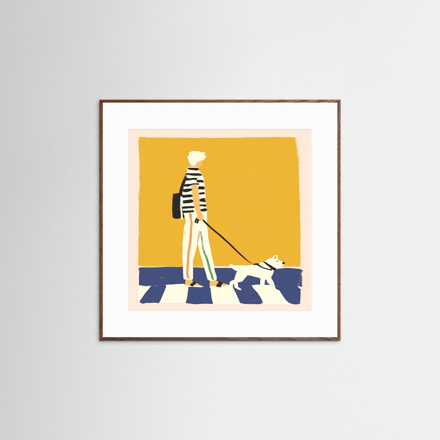 Walking siberian husky 