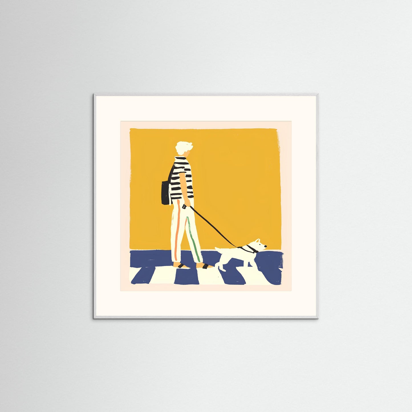 Walking siberian husky 