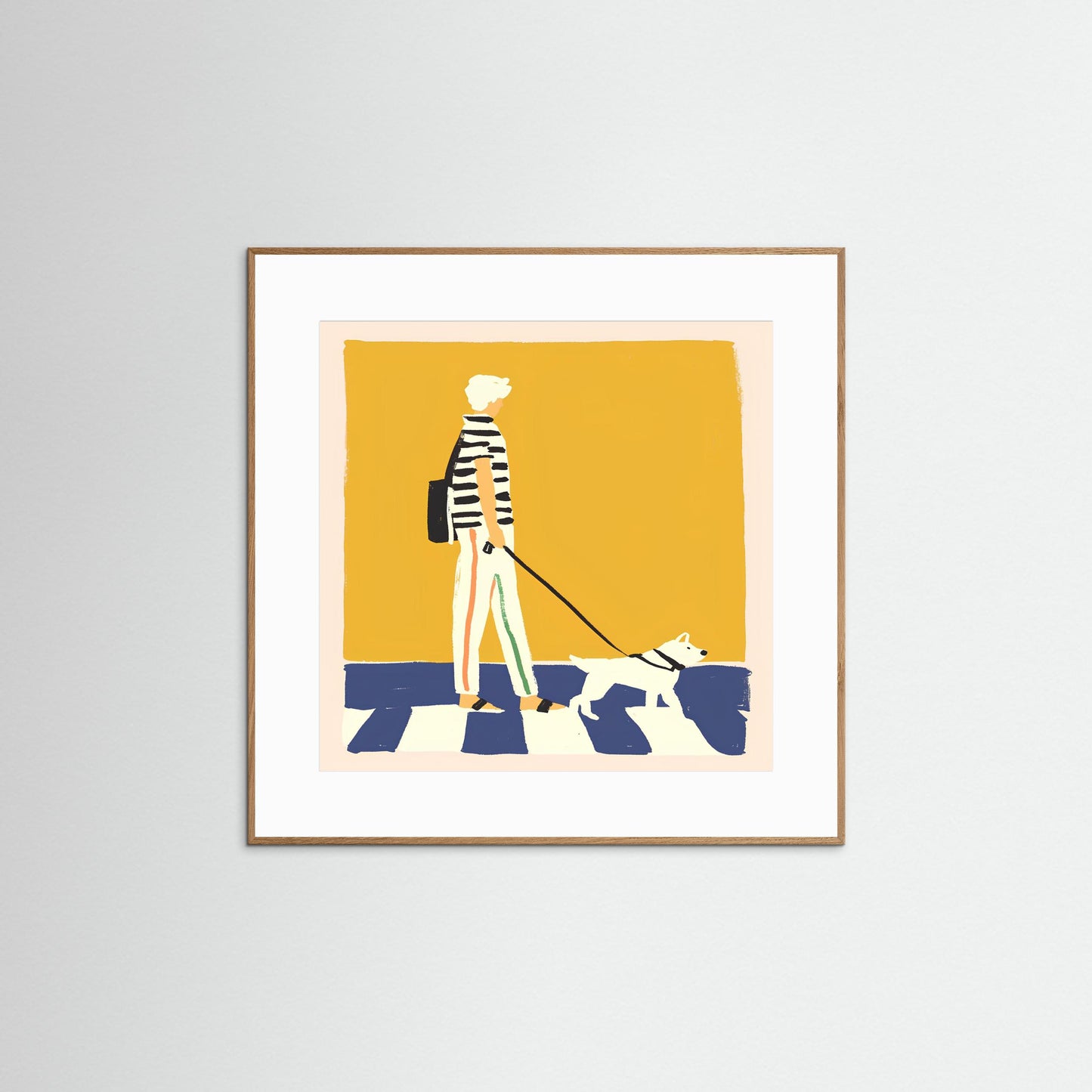 Walking siberian husky 