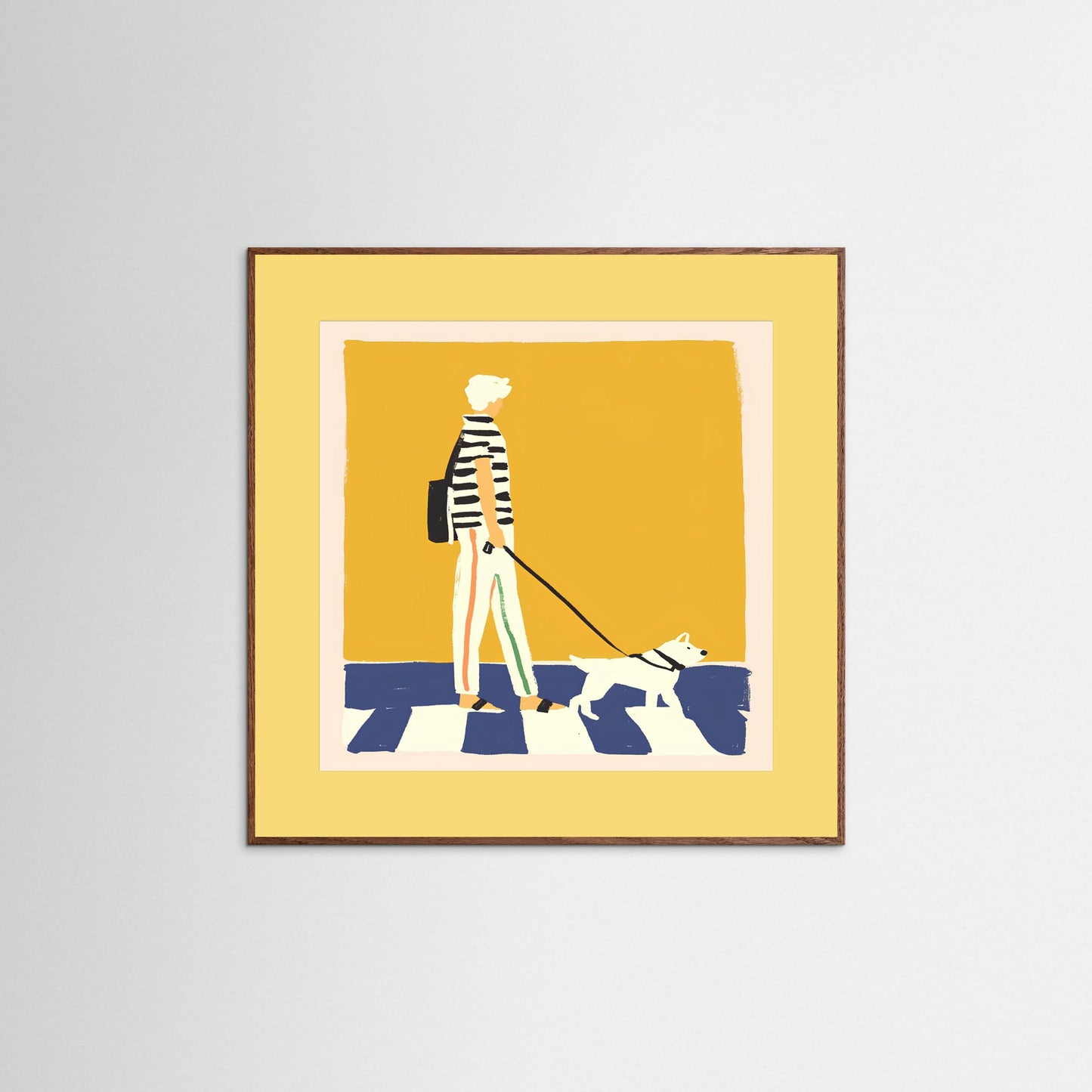 Walking siberian husky 