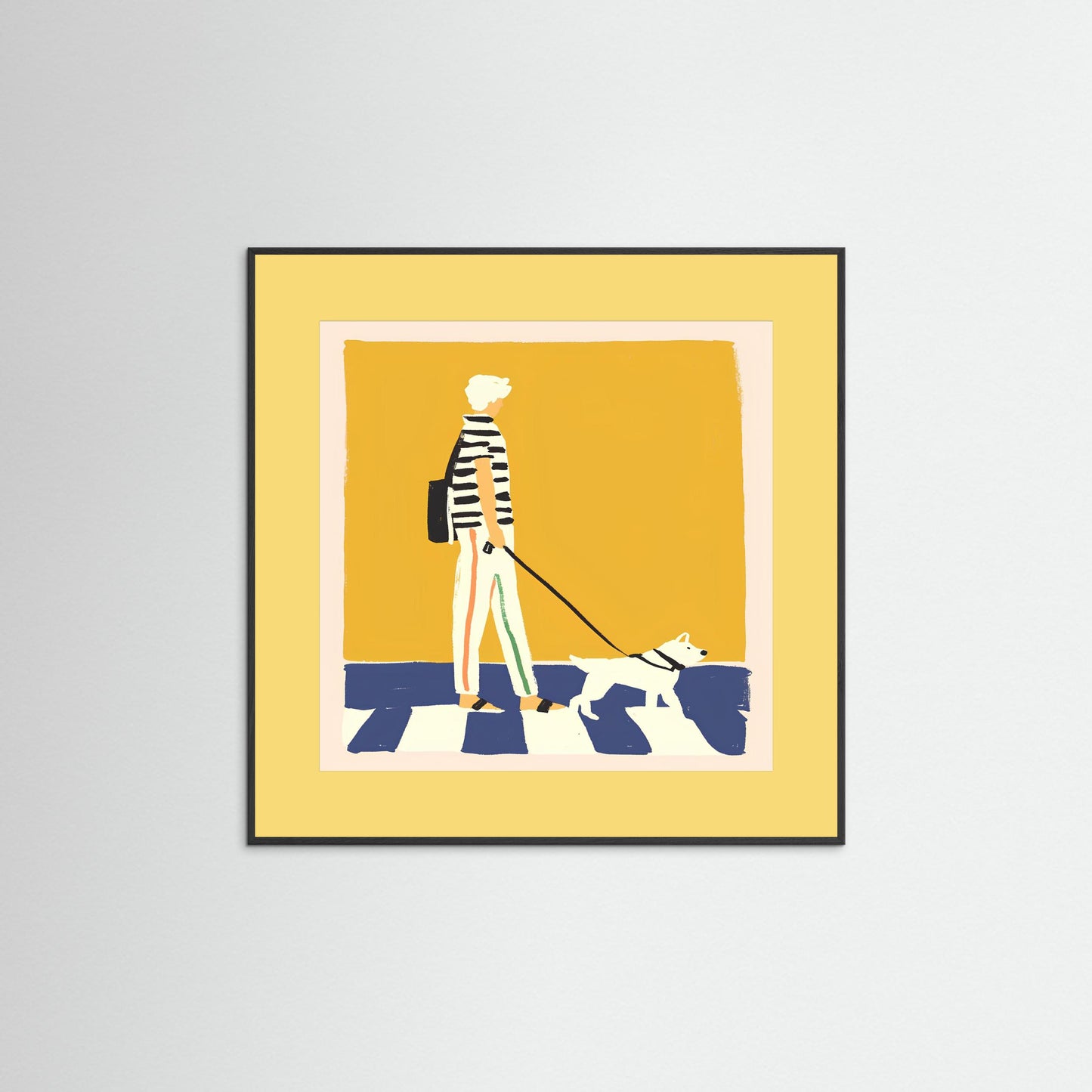 Walking siberian husky 