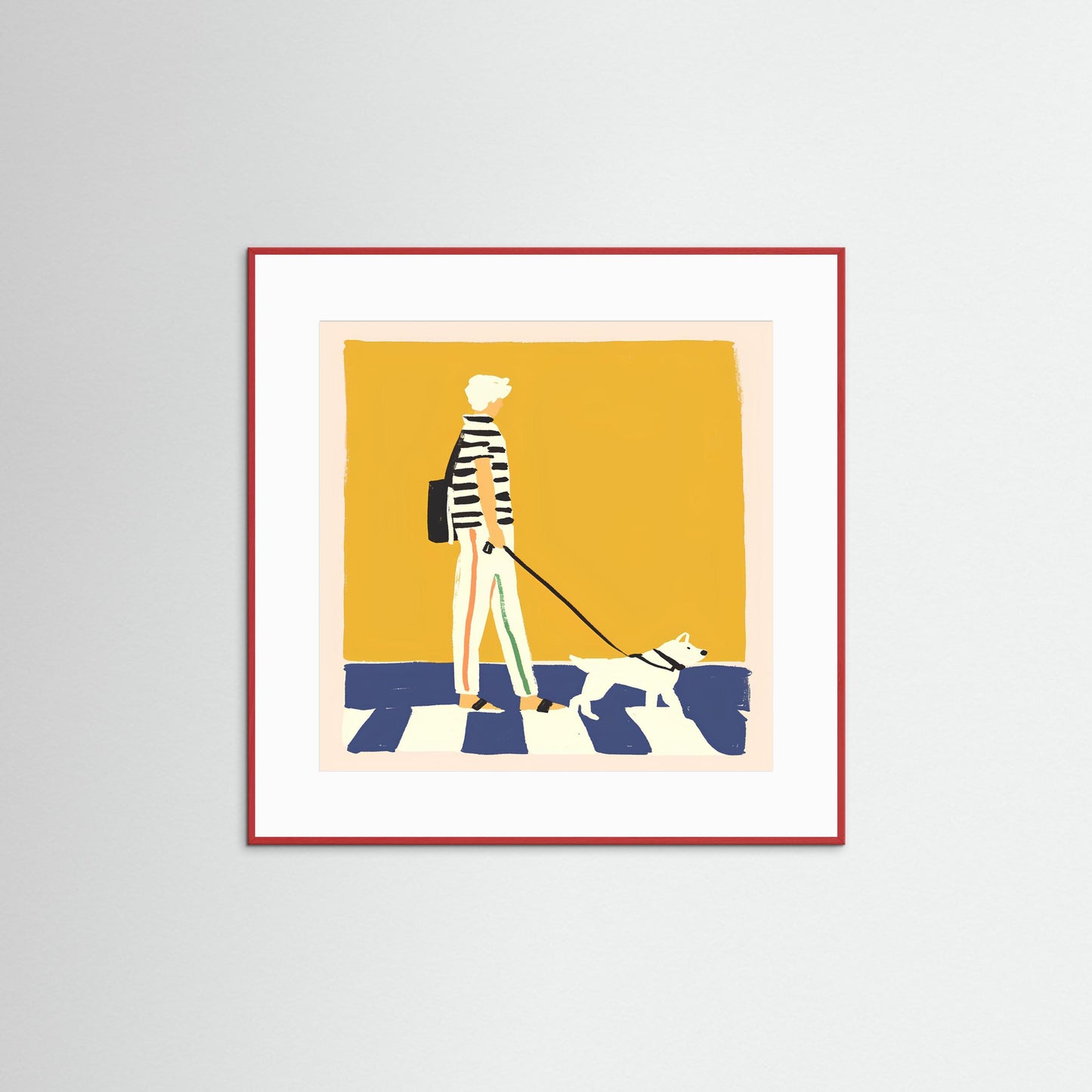 Walking siberian husky 