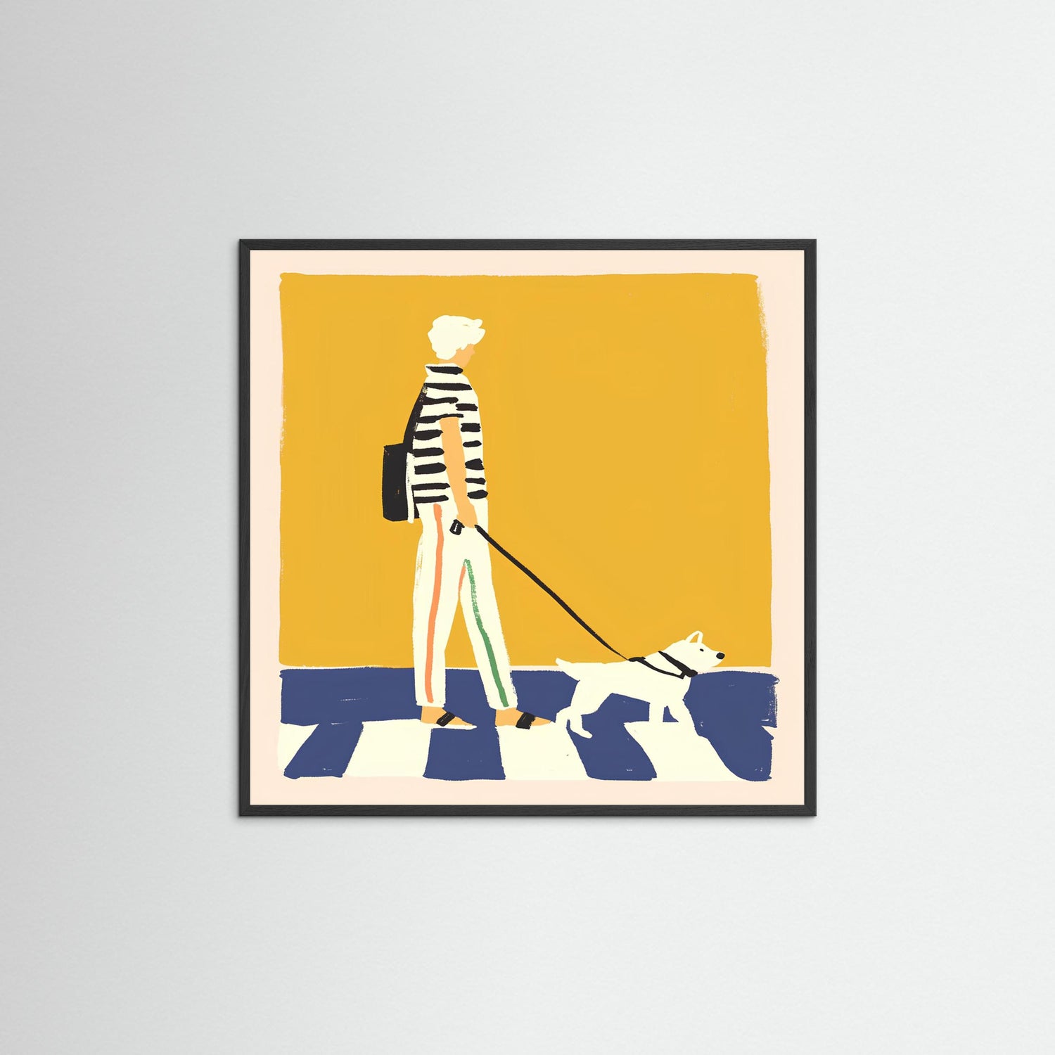 Walking siberian husky 