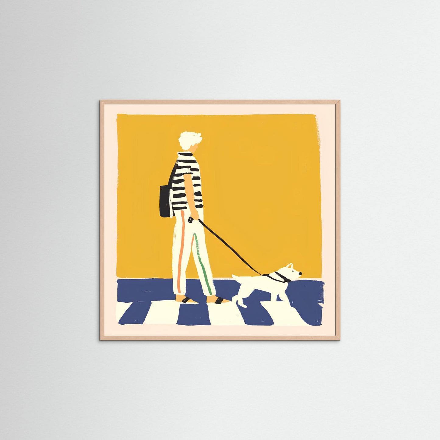 Walking siberian husky 