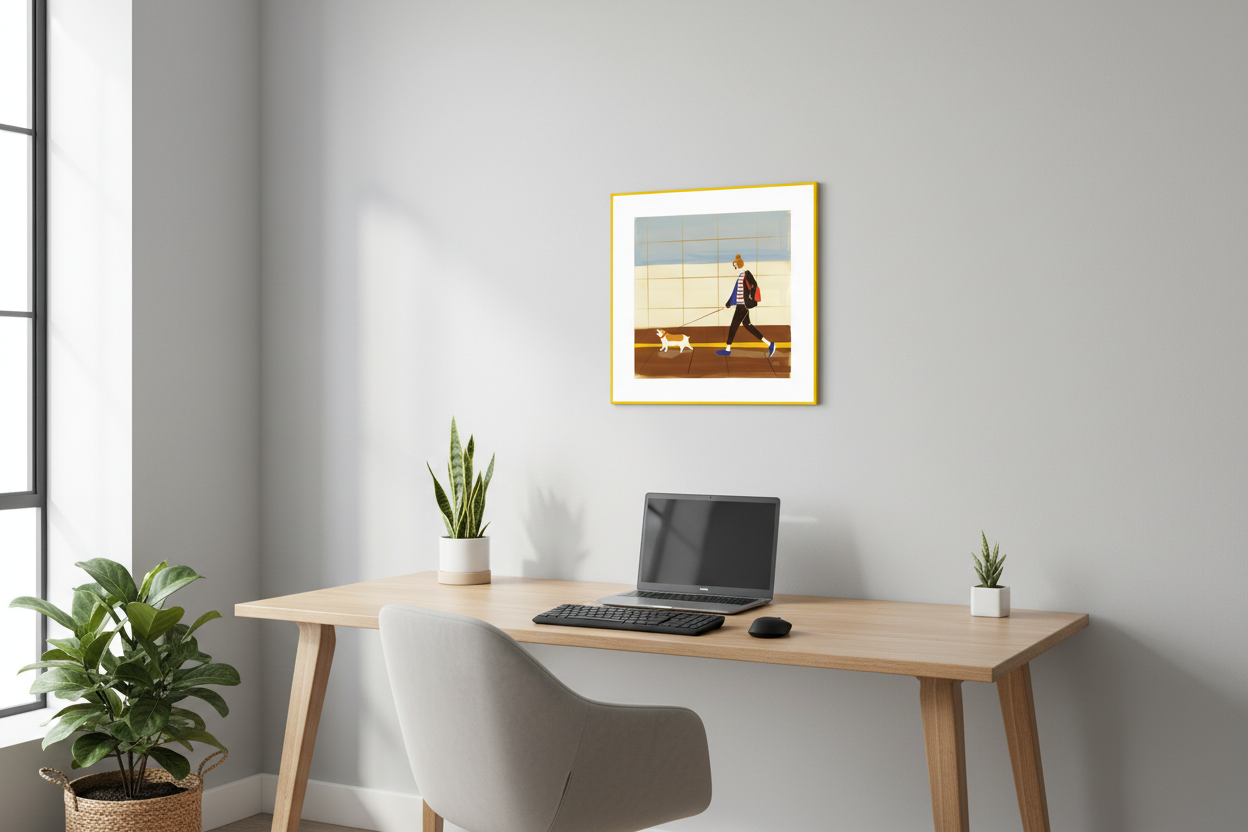 Mockup pequeño en oficina