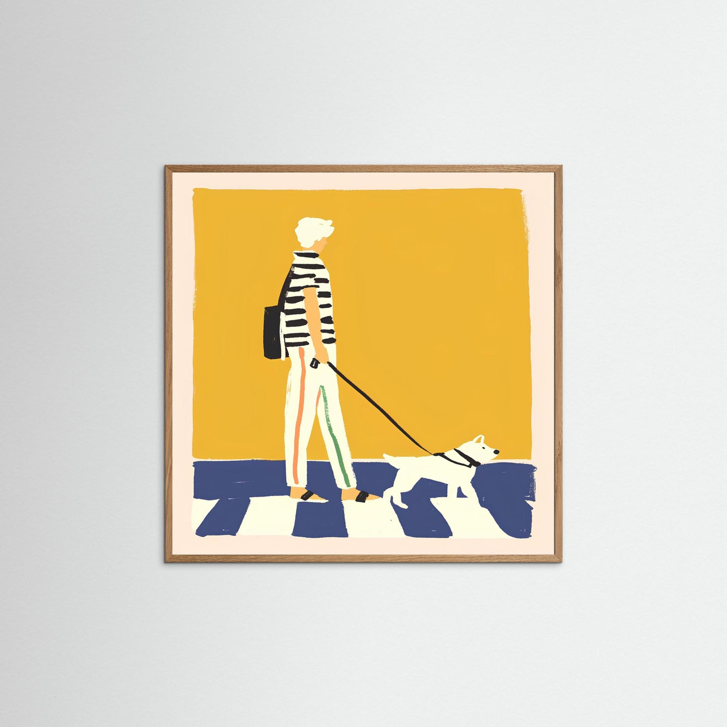 Walking siberian husky 