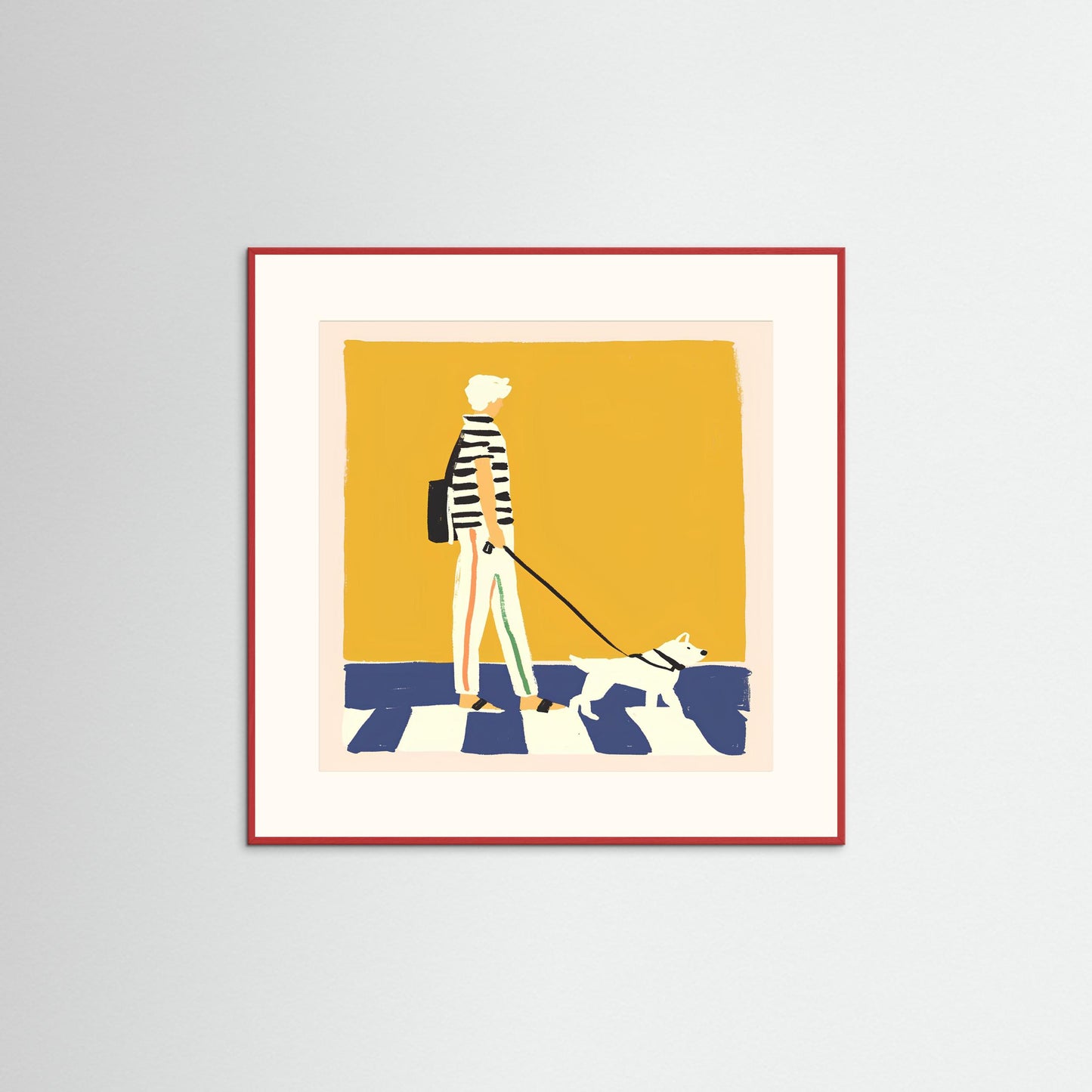 Walking siberian husky 