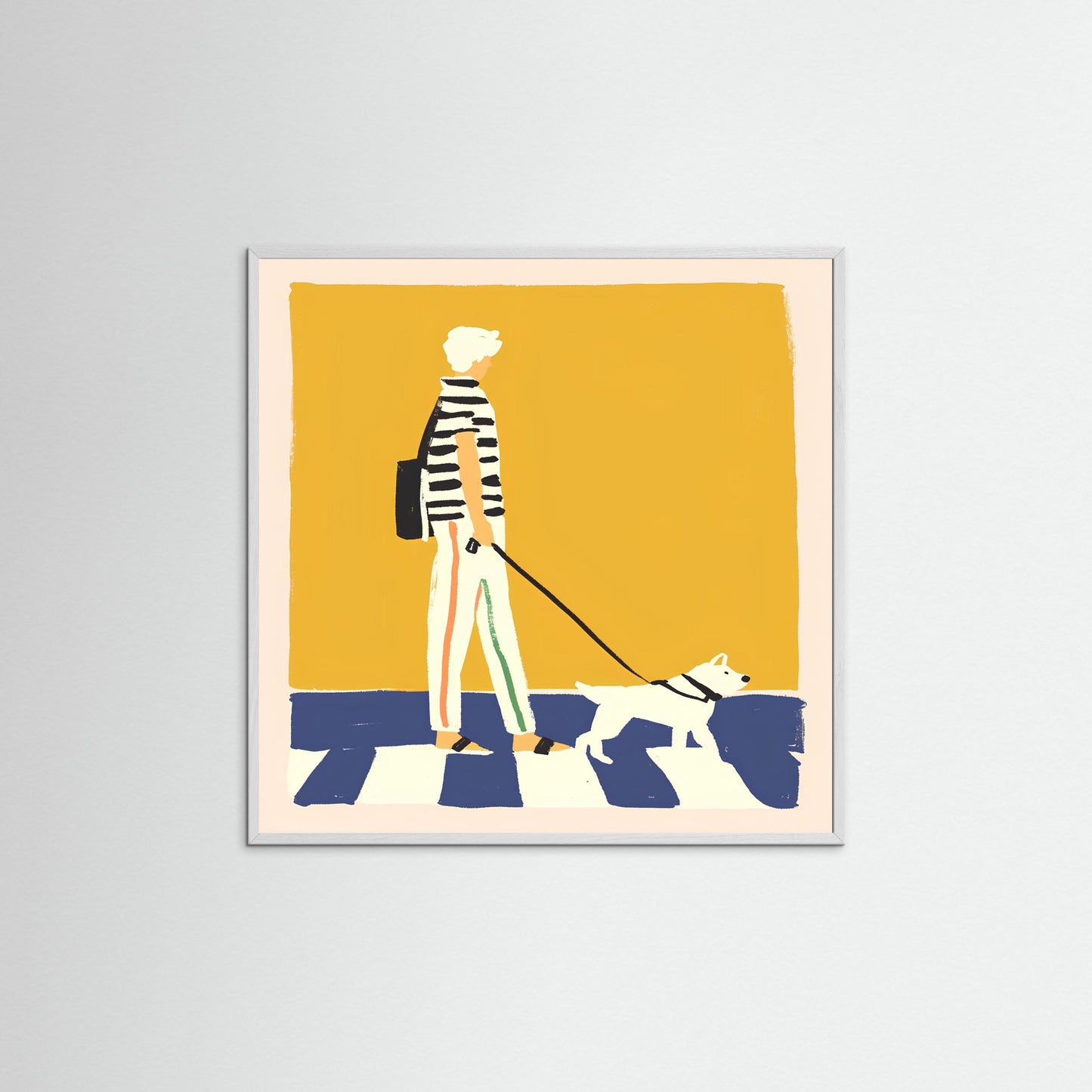 Walking siberian husky 