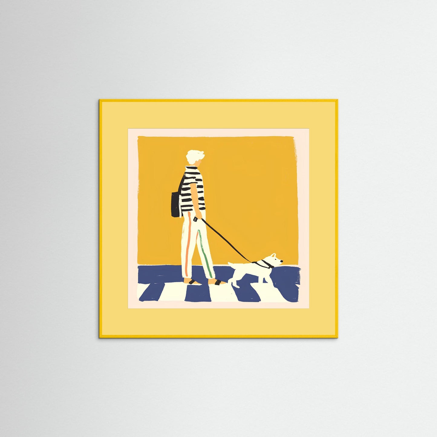 Walking siberian husky 