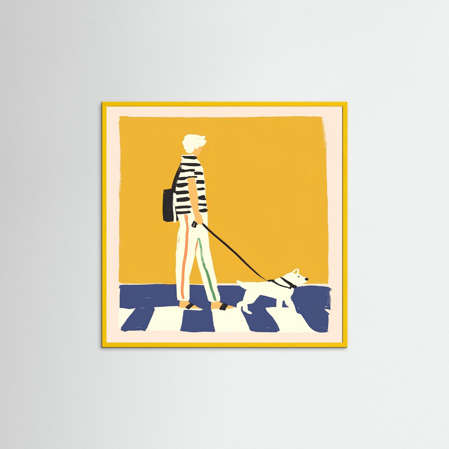 Walking siberian husky 